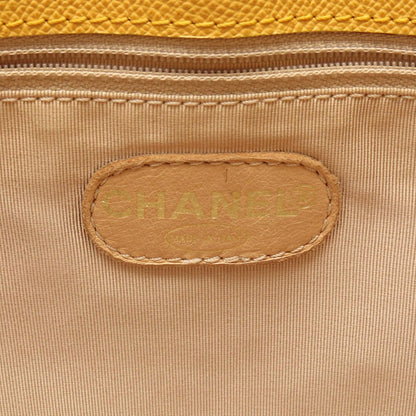 Chanel Tote with Charm Yellow Leather — view 4