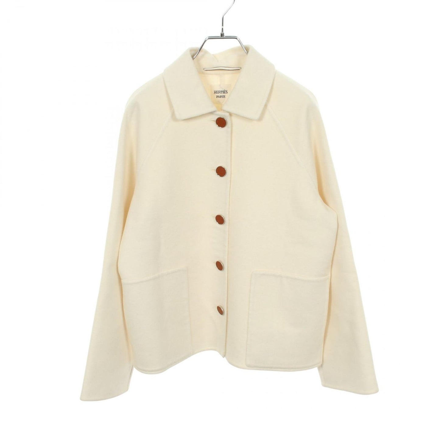 Hermes Soutien Collar Coat Series Button Cashmere