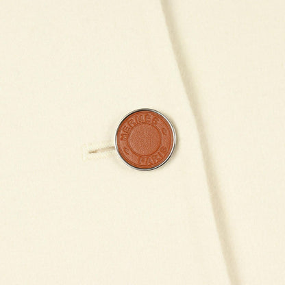 Hermes Soutien Collar Coat Series Button Cashmere — view 6