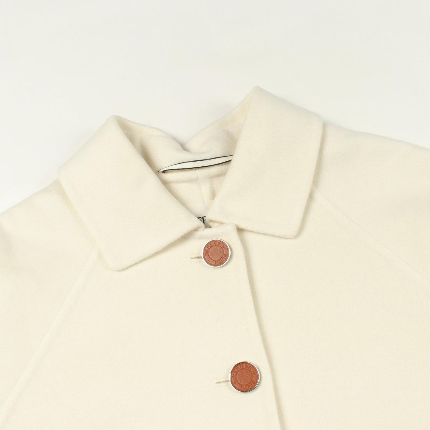 Hermes Soutien Collar Coat Series Button Cashmere — view 7