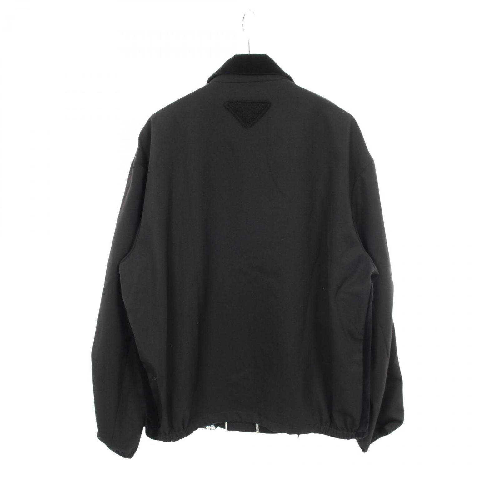 Prada Velour Contrast Zip Up Wool Jacket — view 2