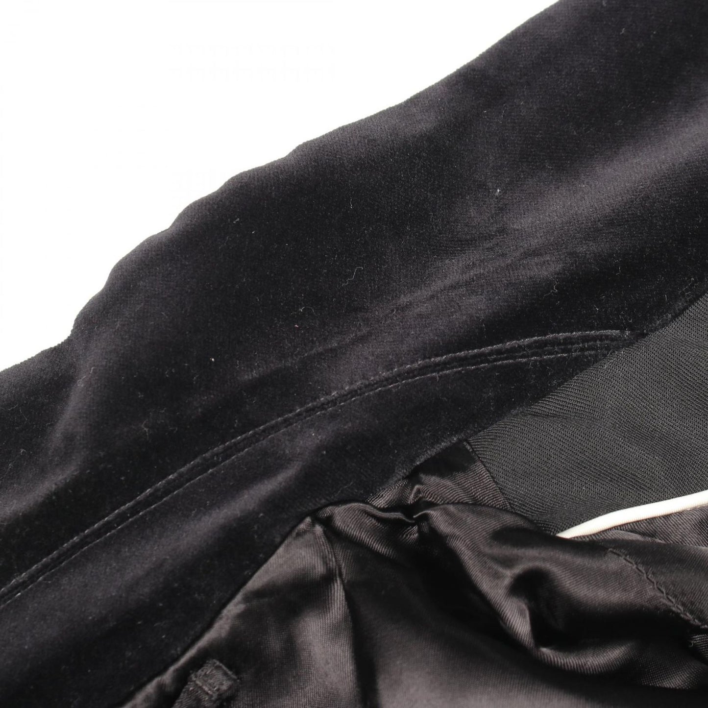 Prada Velour Contrast Zip Up Wool Jacket — view 9