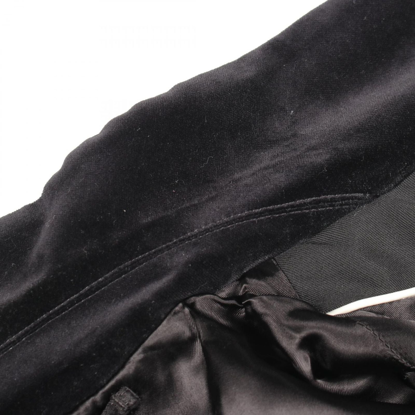 Prada Velour Contrast Zip Up Wool Jacket — view 9