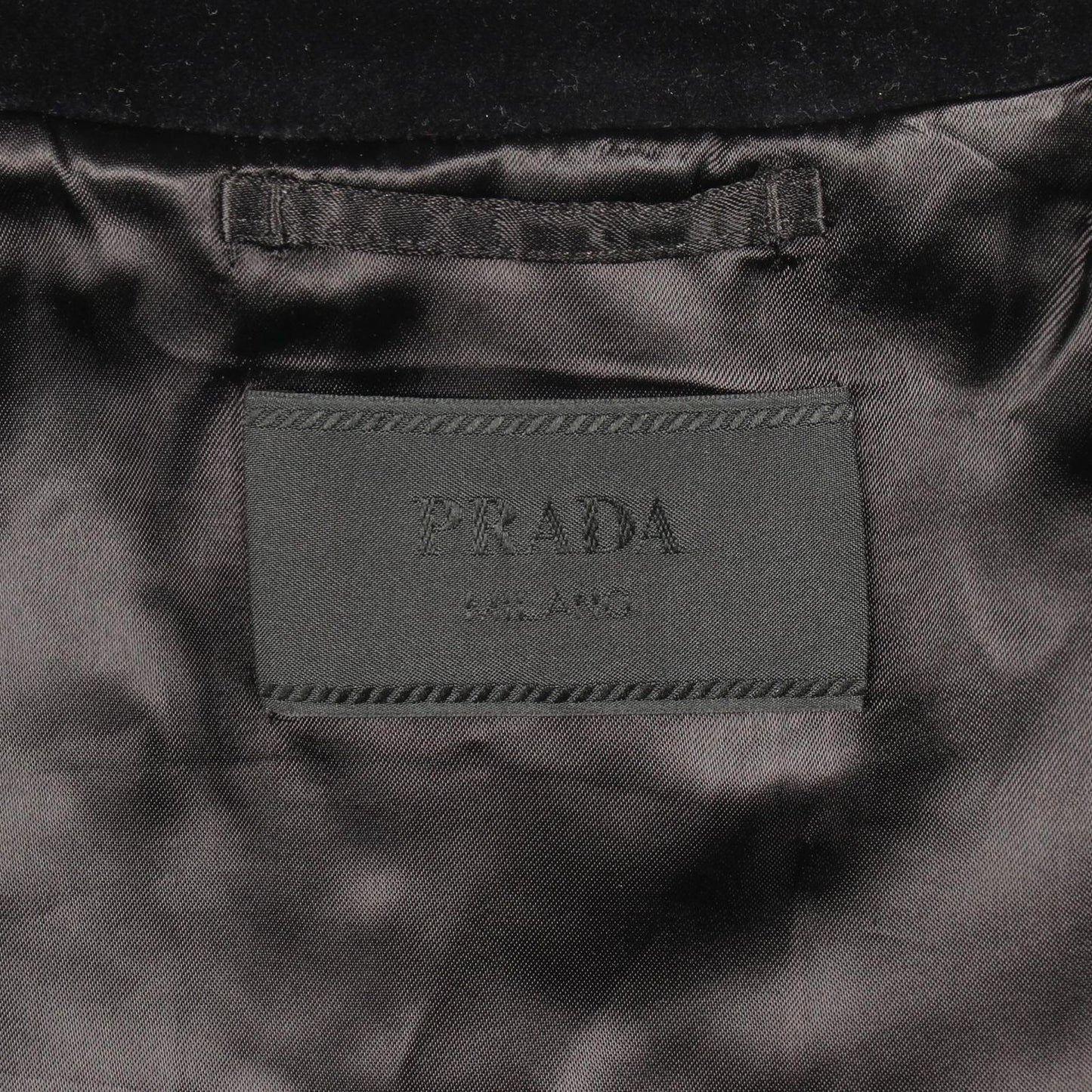 Prada Velour Contrast Zip Up Wool Jacket — view 3