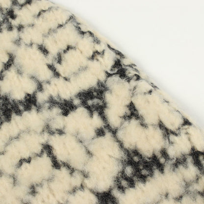 Chanel Skirt CC Logo Button Camellia Knit White Black Wool Vintage — view 5