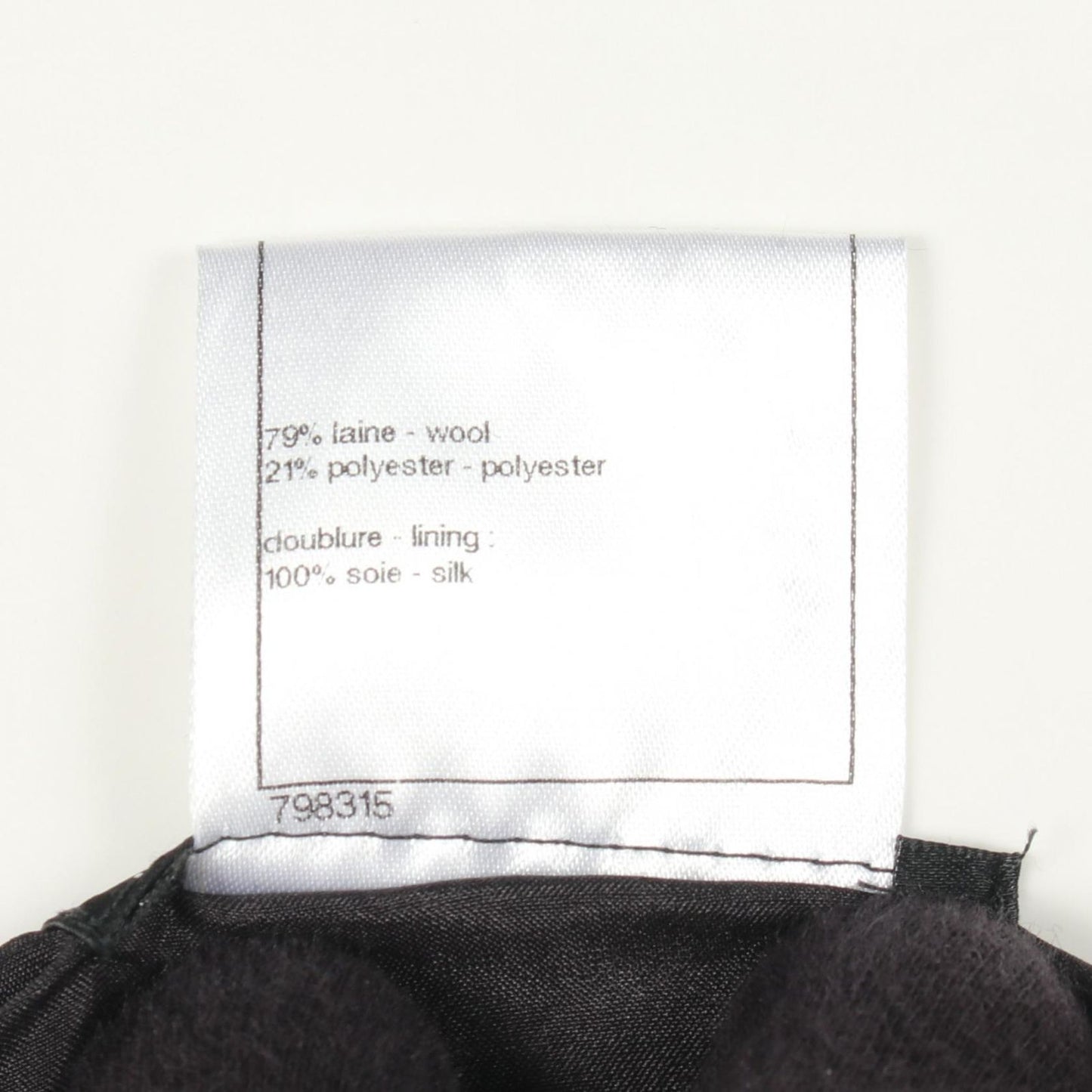 Chanel Skirt CC Logo Button Check Gray Wool — view 4