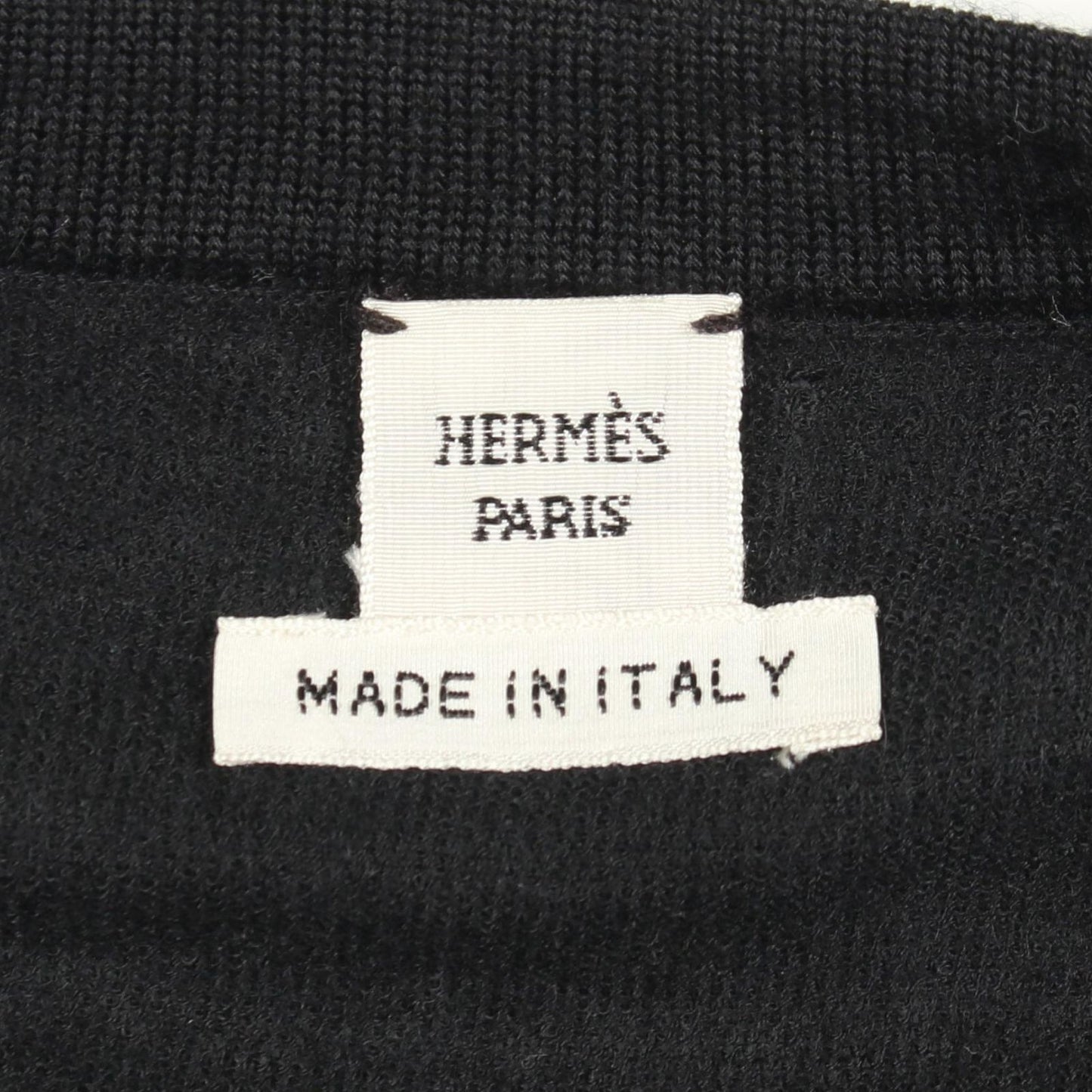 Hermes Knit Rib Black Cashmere Sweater — view 3