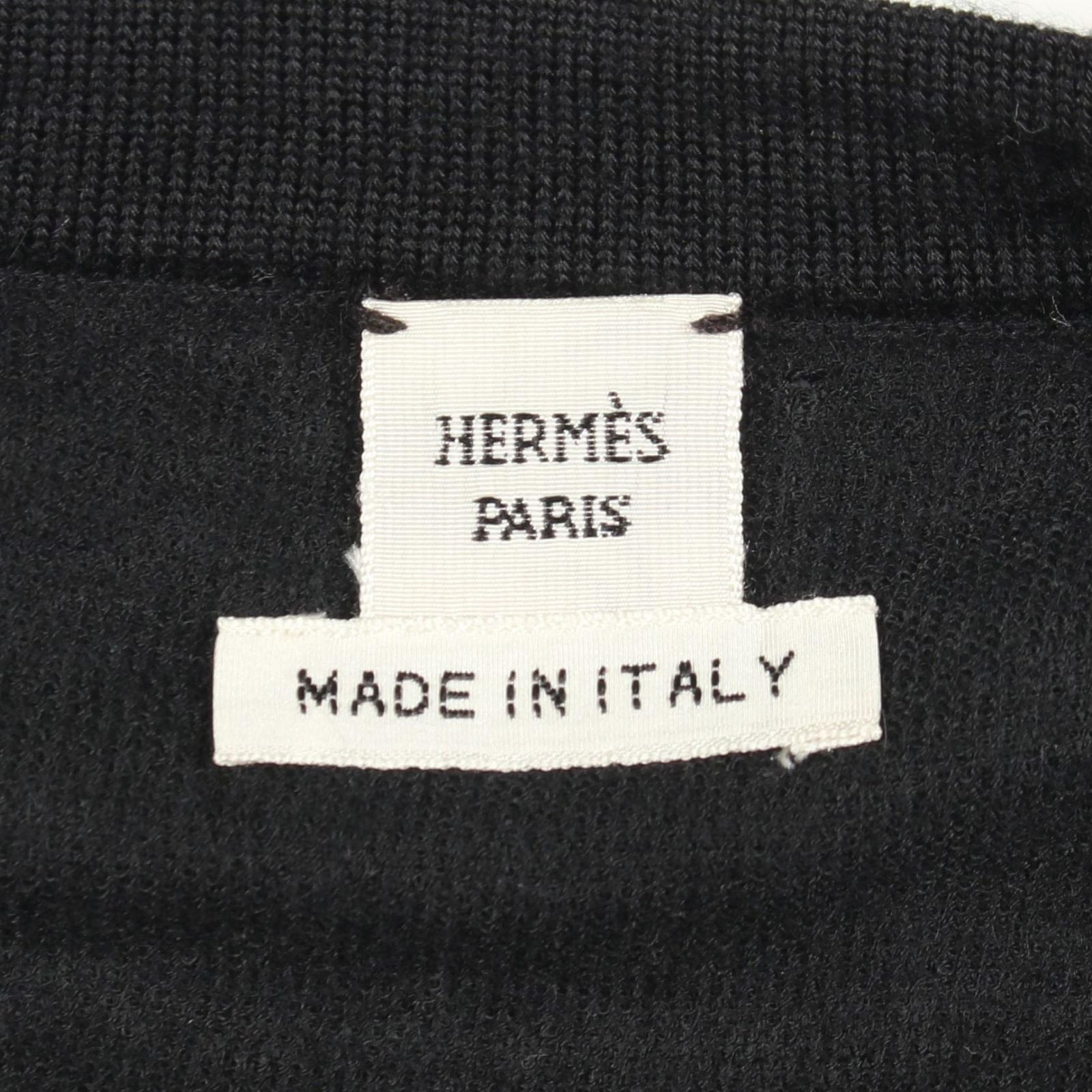 Hermes Knit Rib Black Cashmere Sweater — view 3