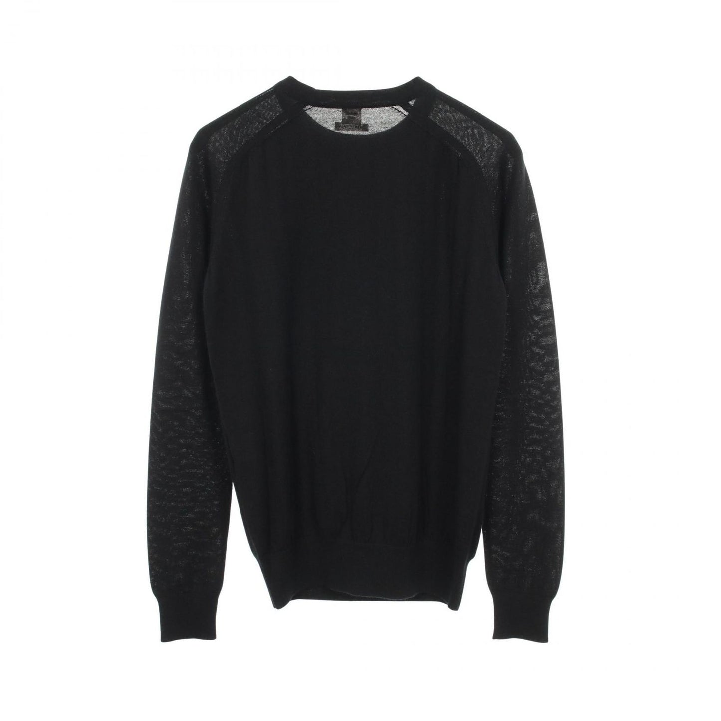 Hermes Knit Rib Black Cashmere Sweater — view 2