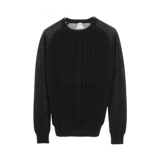 Hermes Knit Rib Black Cashmere Sweater