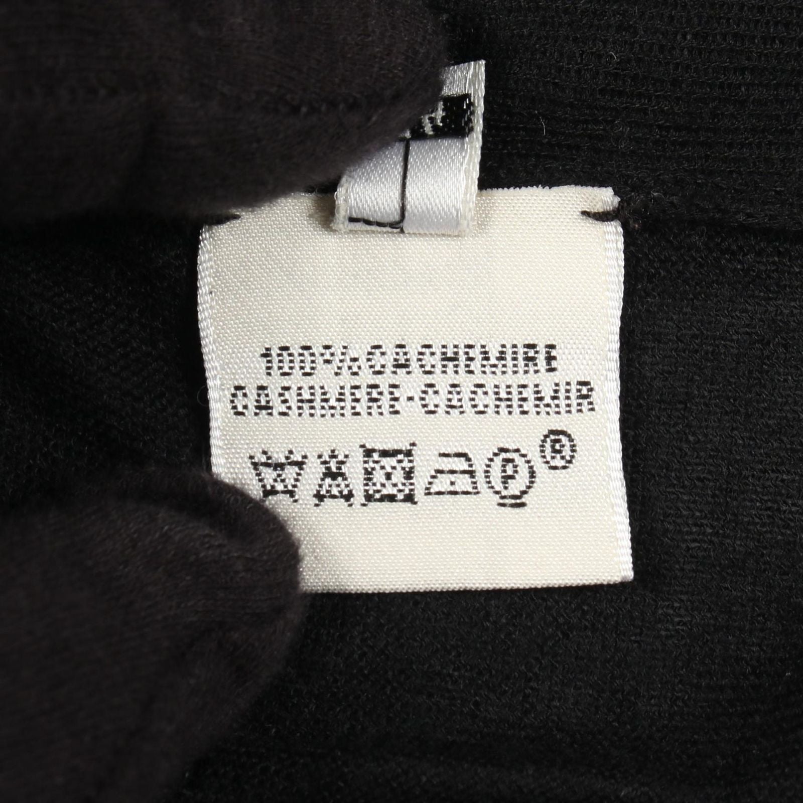 Hermes Knit Rib Black Cashmere Sweater — view 4