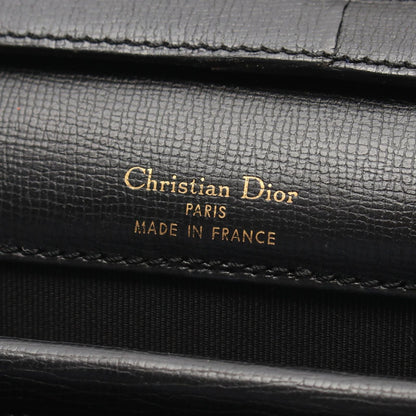 Dior Shoulder Bag CD Logo Vintage Black Leather — view 4