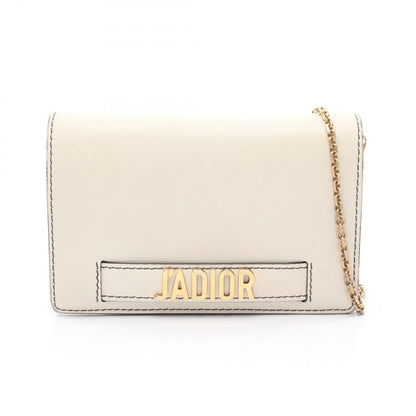 Dior Shoulder Bag J'adior White Leather J'adior Chain Wallet