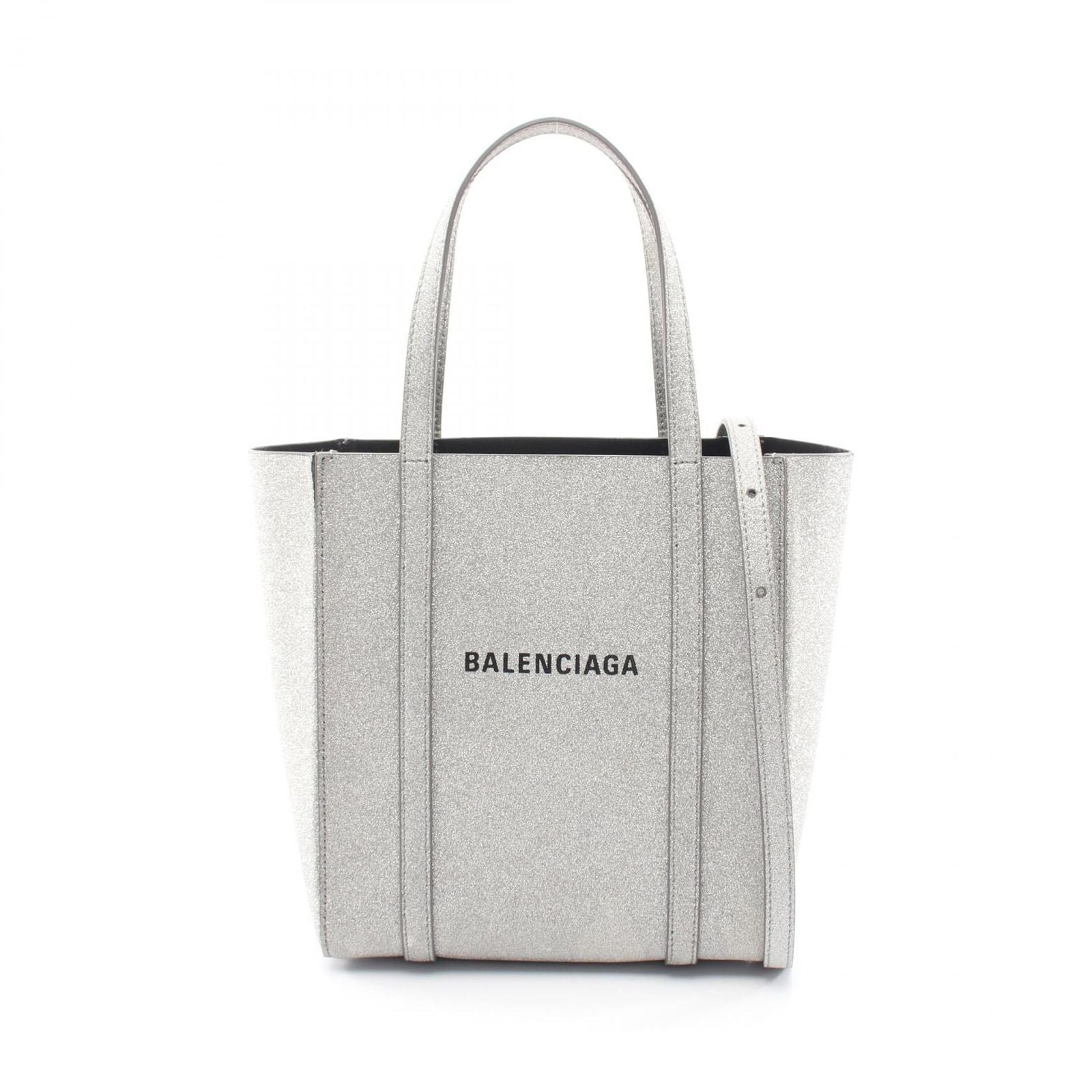 Balenciaga Tote Everyday Xxs 2-Way Silver Leather