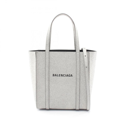 Balenciaga Tote Everyday Xxs 2-Way Silver Leather