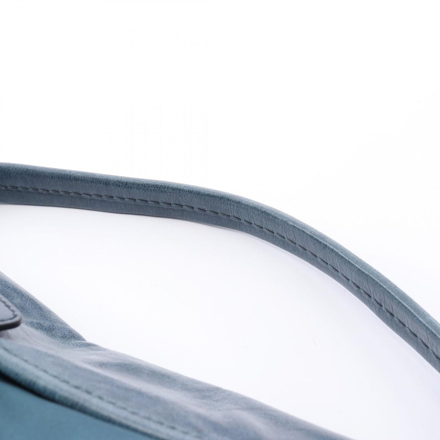Prada Shoulder Bag Tessuto Vitello Blue Nylon Leather — view 7