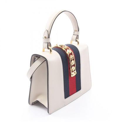 Gucci Handbag Sylvie Sherry Line 2-Way Ivory Leather — view 2