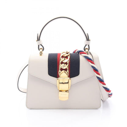 Gucci Handbag Sylvie Sherry Line 2-Way Ivory Leather