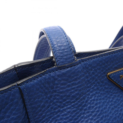 Prada Tote Vitello Daino Blue Leather — view 6