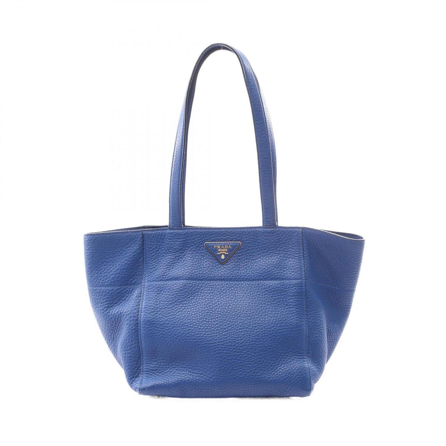 Prada Tote Vitello Daino Blue Leather