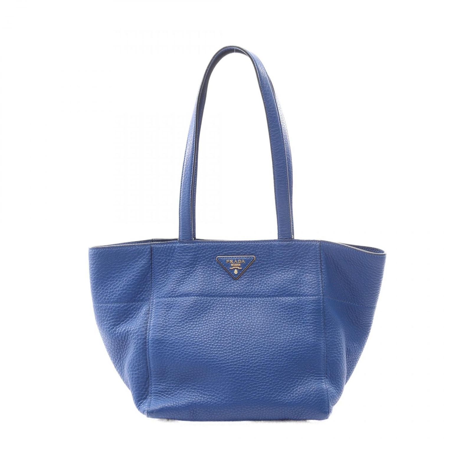 Prada Tote Vitello Daino Blue Leather