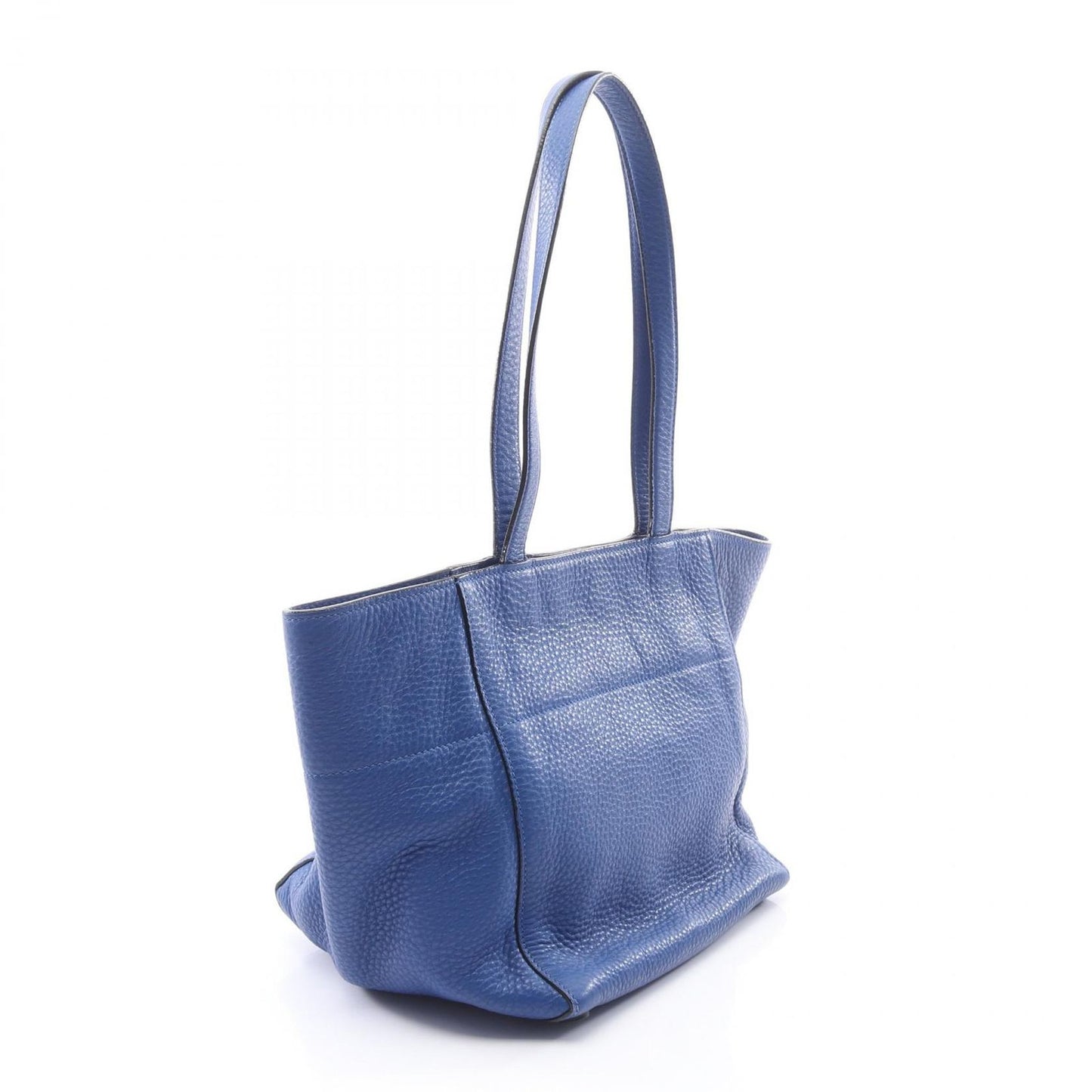 Prada Tote Vitello Daino Blue Leather — view 2
