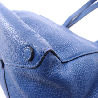Prada Tote Vitello Daino Blue Leather — view 5