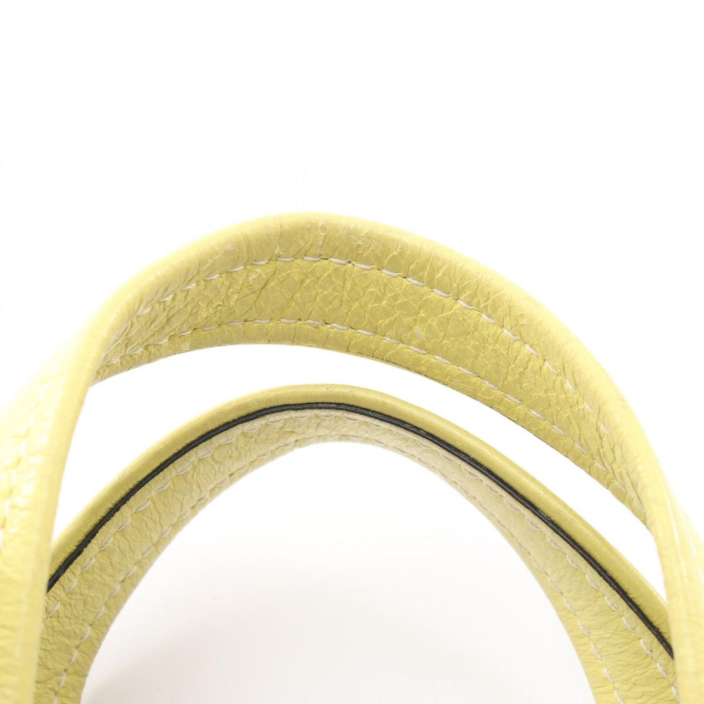 Balenciaga Handbag Barbes 2-Way Yellow Black Ivory Leather Small — view 6