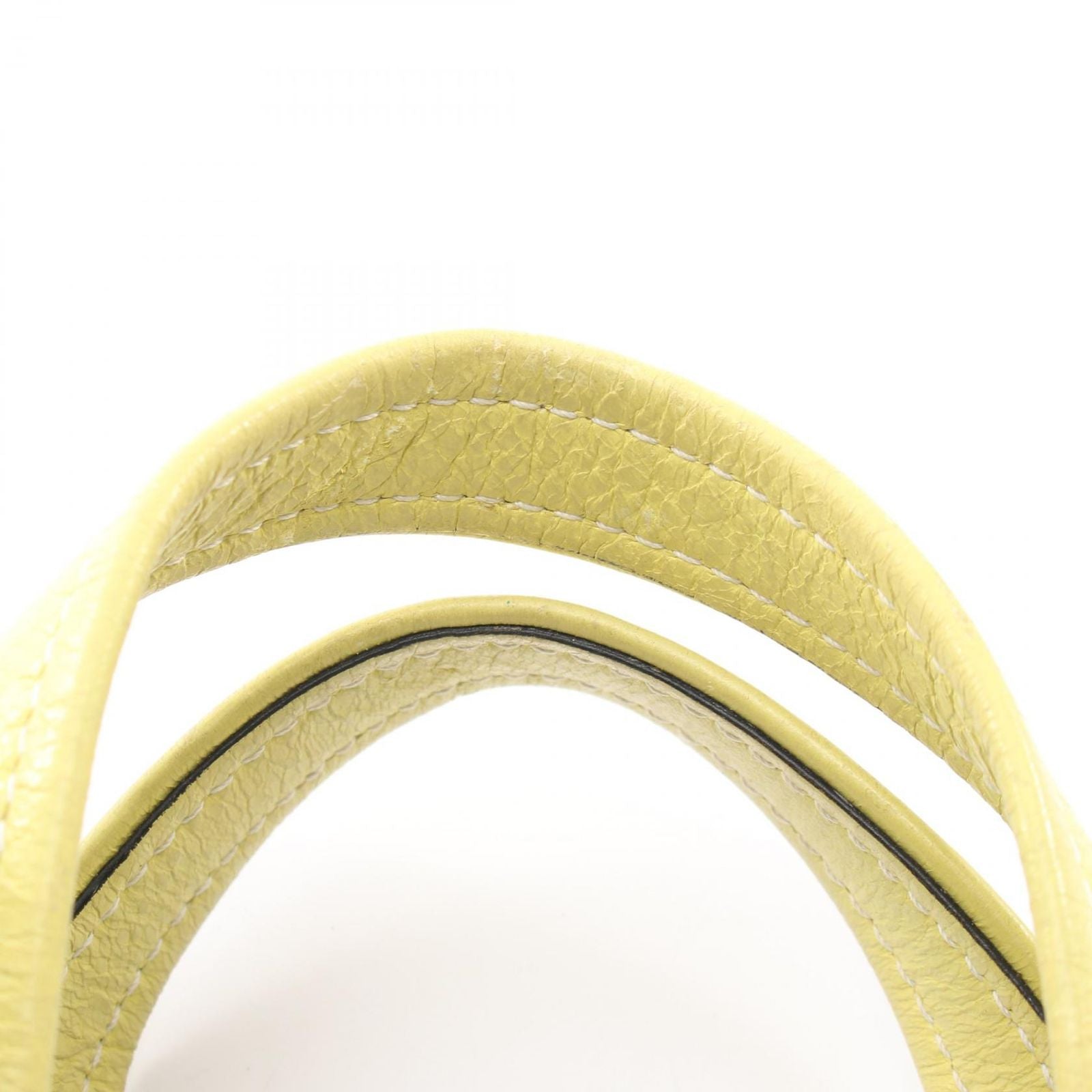 Balenciaga Handbag Barbes 2-Way Yellow Black Ivory Leather Small — view 6