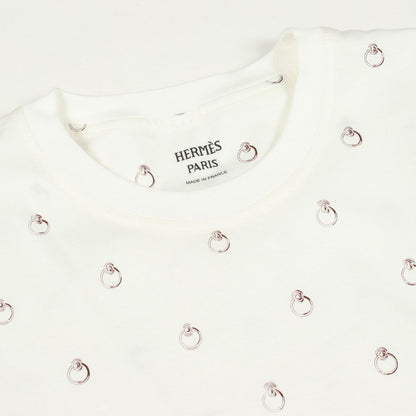 Hermes Short Sleeve T-Shirt Anno Finesse White Cotton — view 5