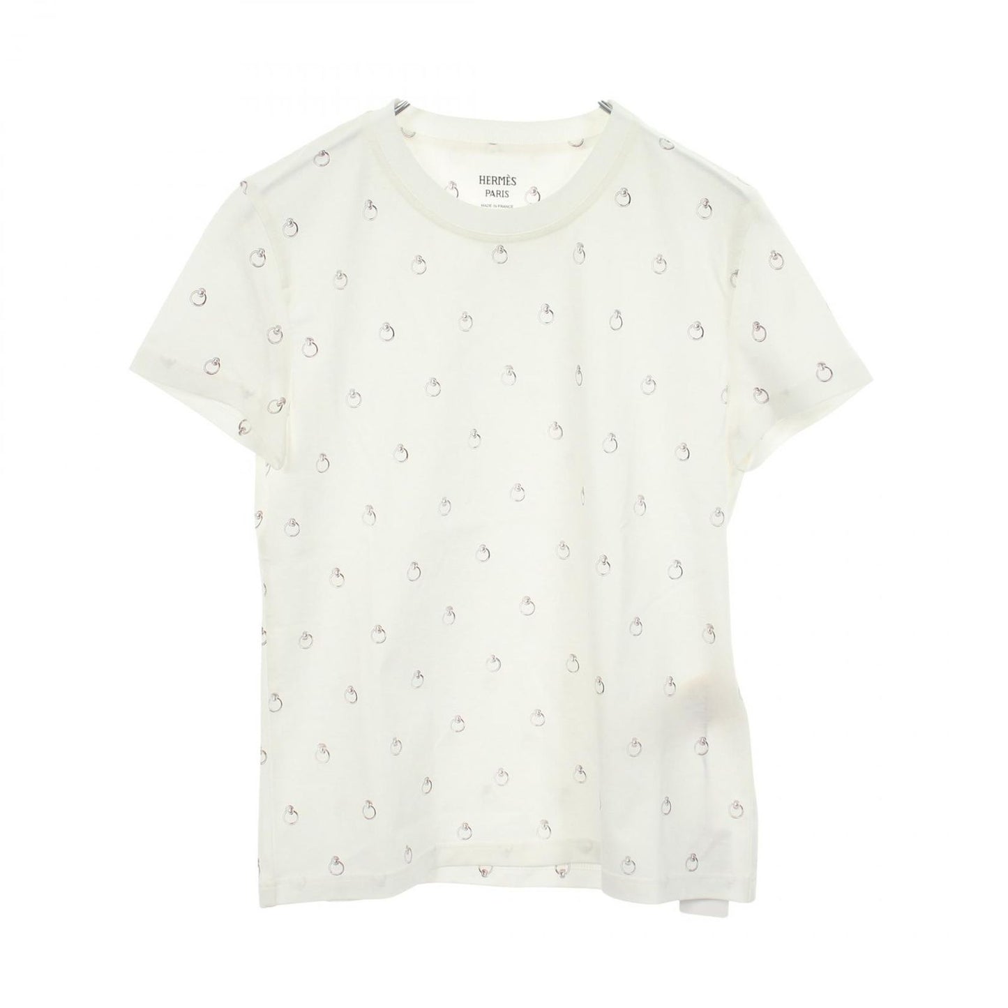 Hermes Short Sleeve T-Shirt Anno Finesse White Cotton