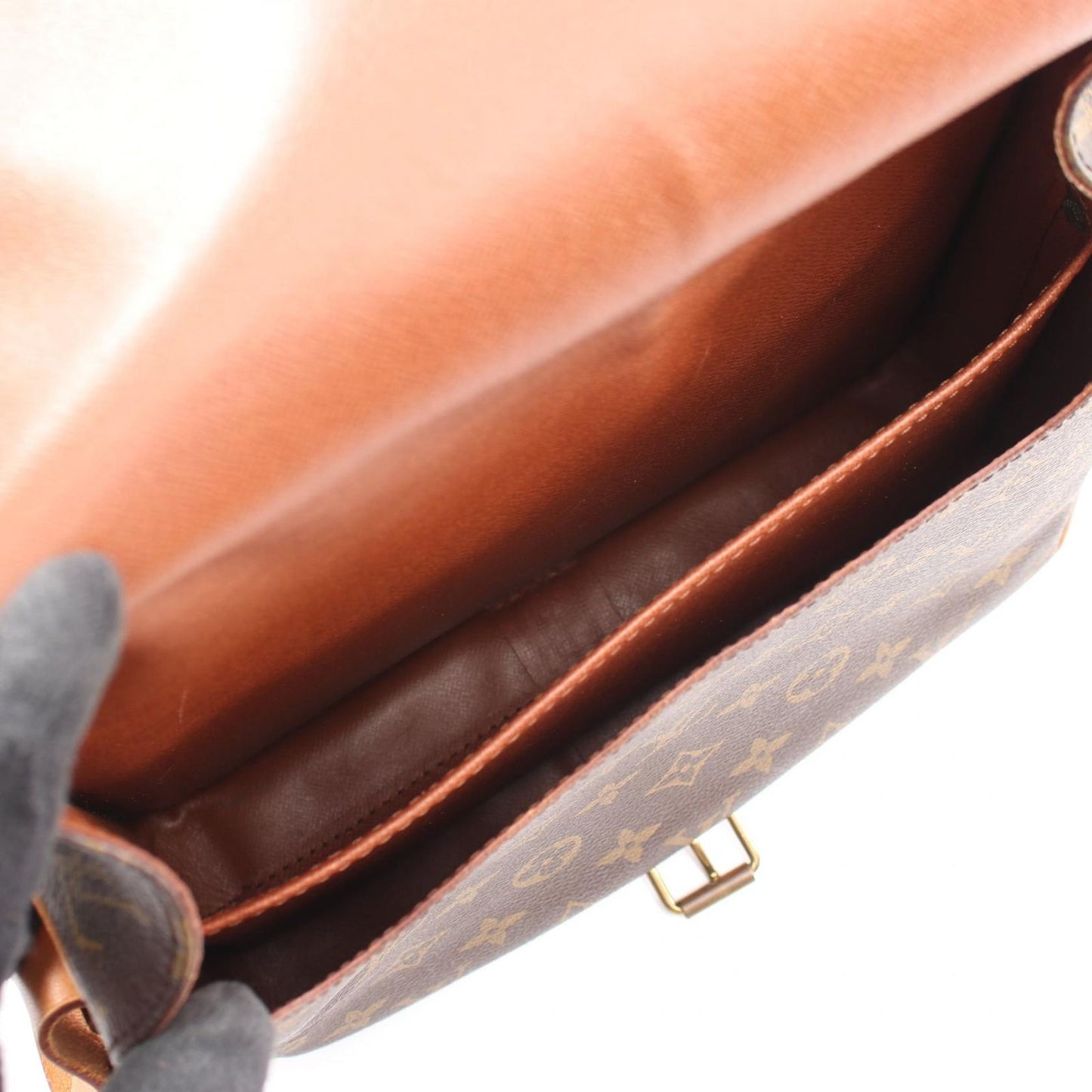 Louis Vuitton Shoulder Bag Cartouchiere GM Canvas Leather — view 3