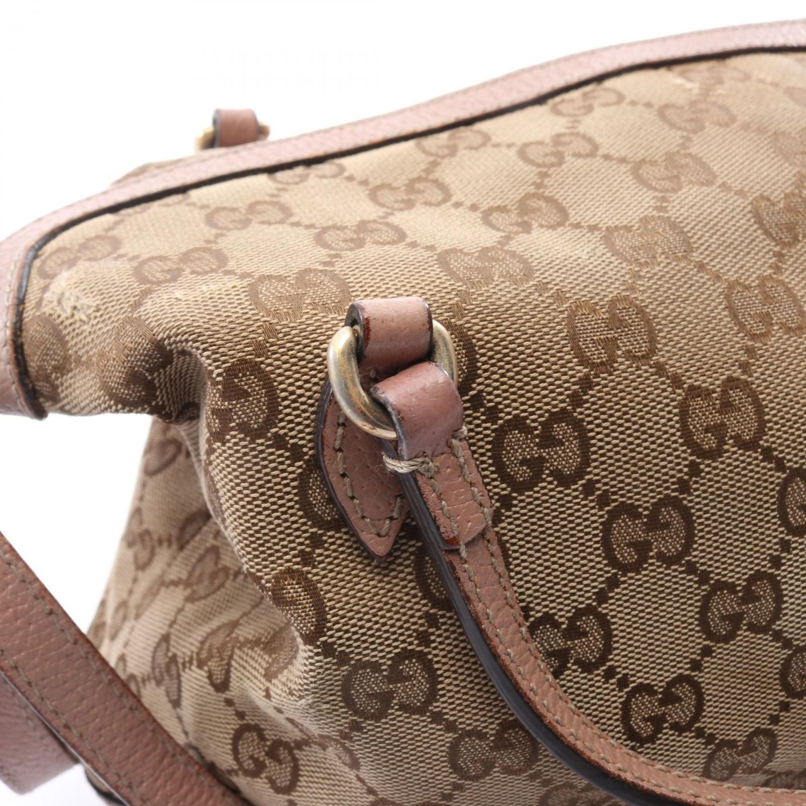 Gucci Handbag Bree GG Canvas 2-Way Beige Pink Shoulder — view 9