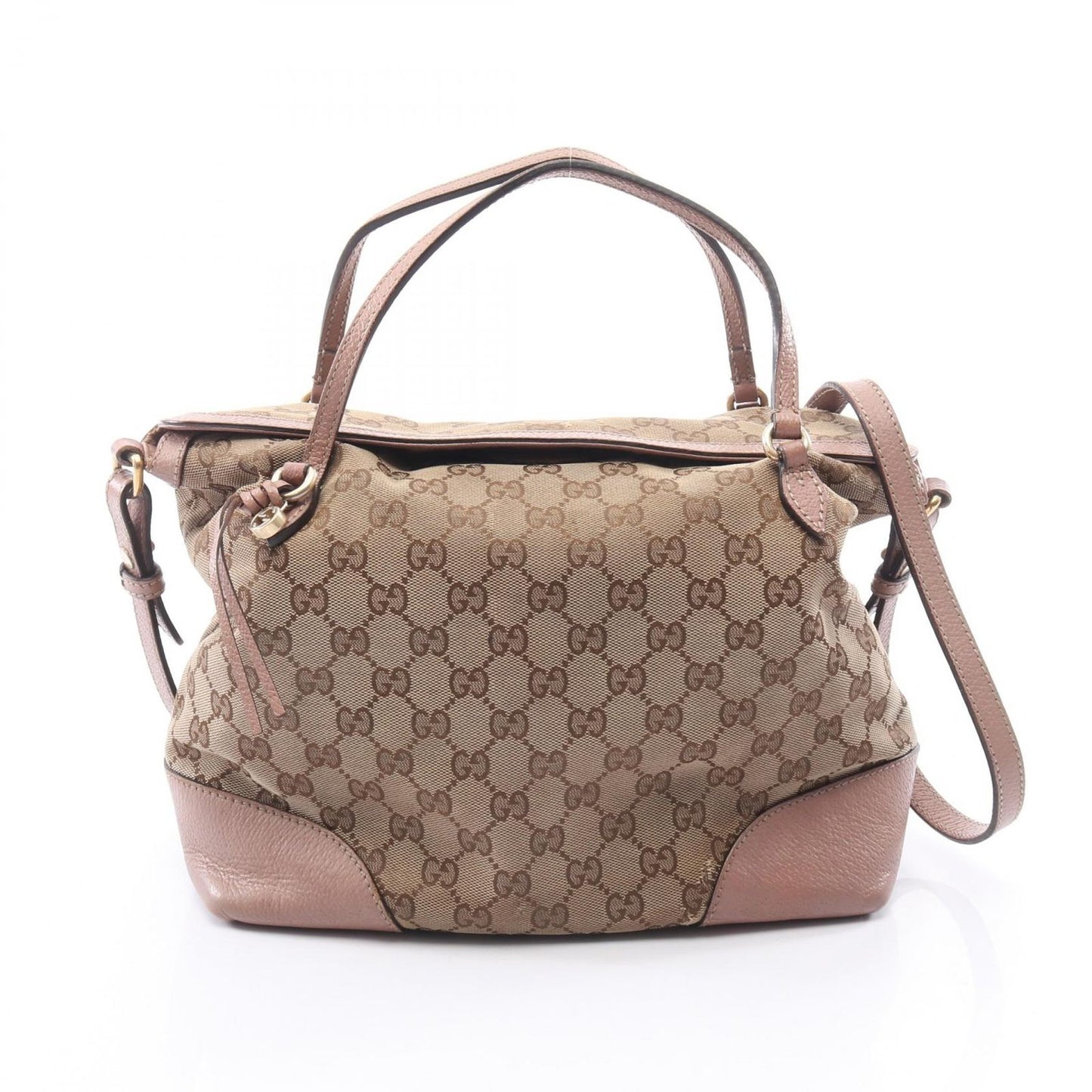 Gucci Handbag Bree GG Canvas 2-Way Beige Pink Shoulder