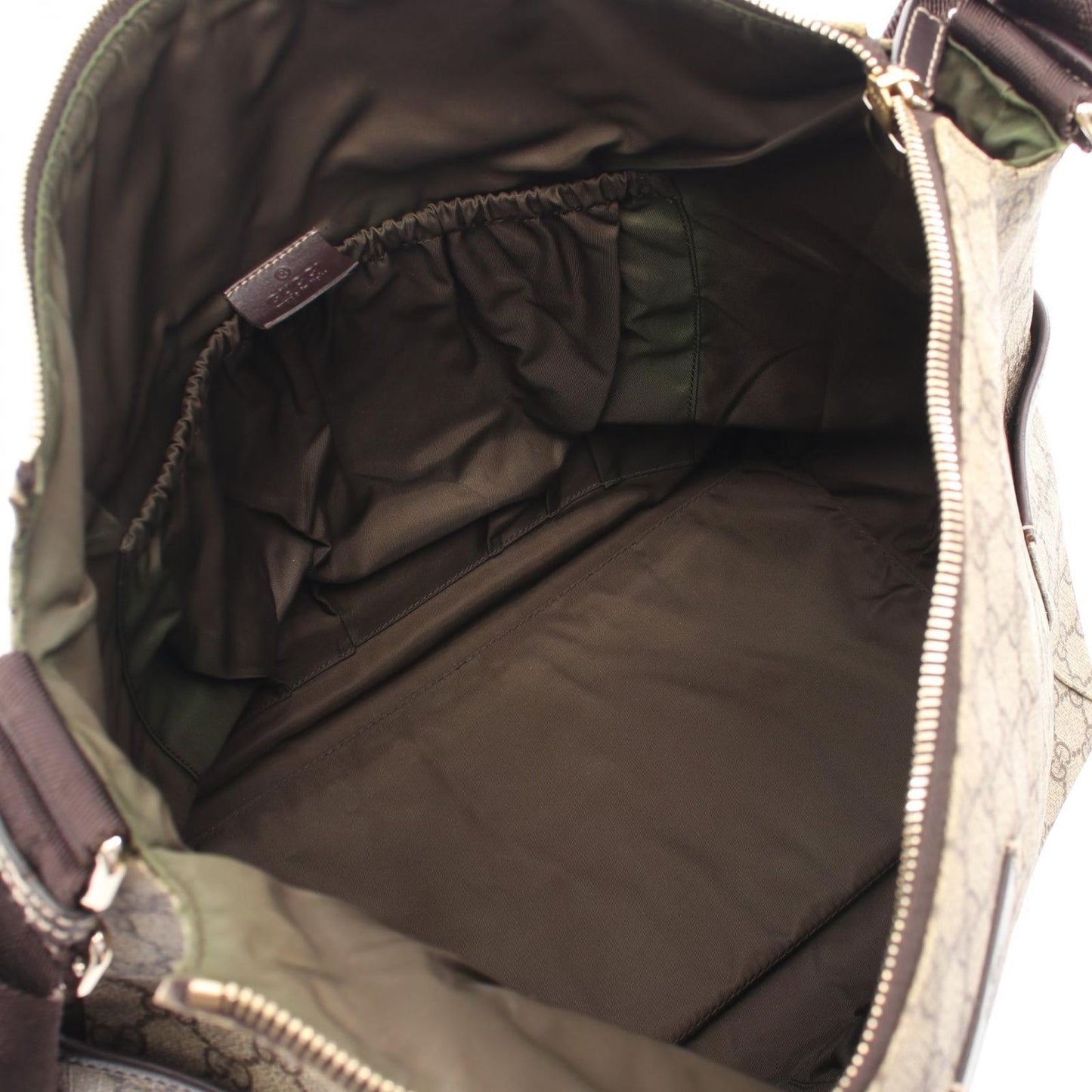 Gucci Shoulder Bag GG Supreme Beige Canvas Leather — view 3