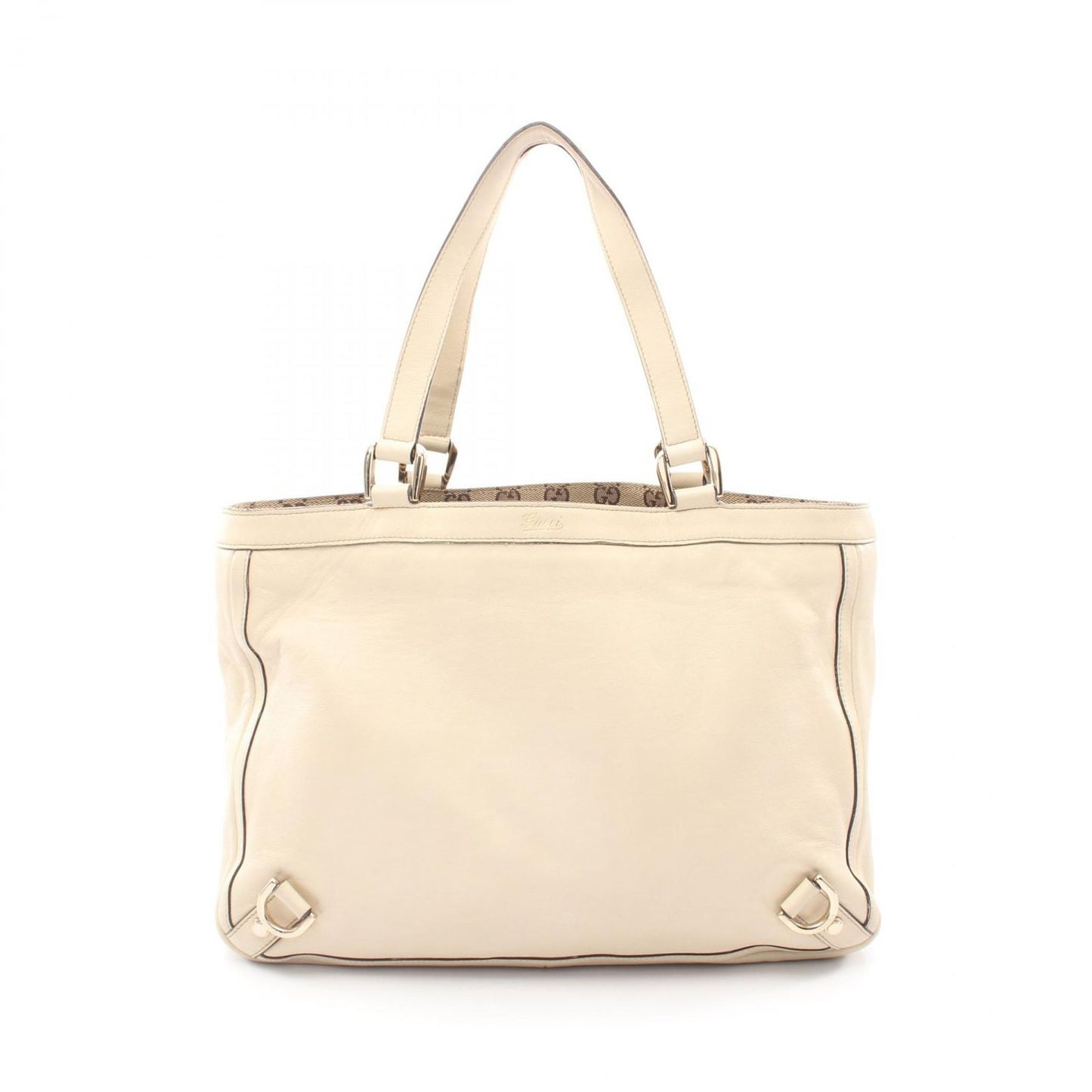 Gucci Tote Abbey Ivory Leather