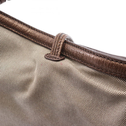 Celine Tote Carriage Pattern Beige Canvas Leather Handbag — view 8