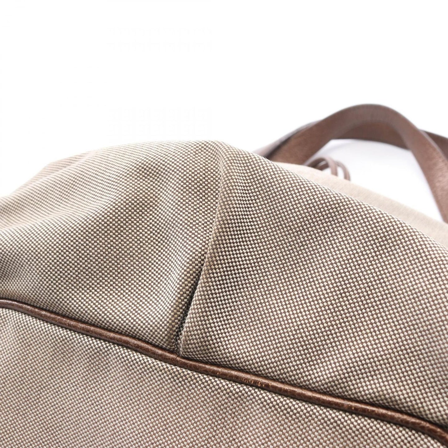 Celine Tote Carriage Pattern Beige Canvas Leather Handbag — view 7