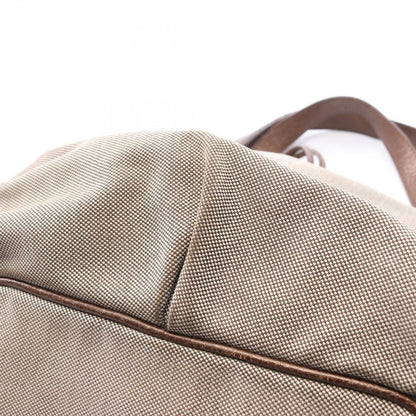 Celine Tote Carriage Pattern Beige Canvas Leather Handbag — view 7