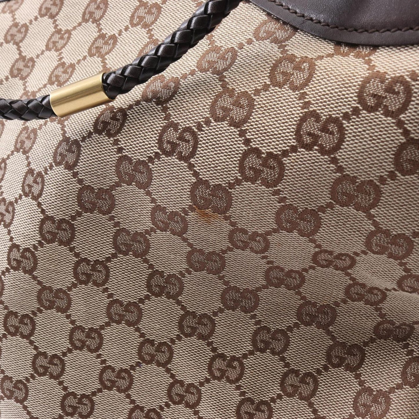 Gucci Tote GG Canvas Beige Dark Brown — view 8