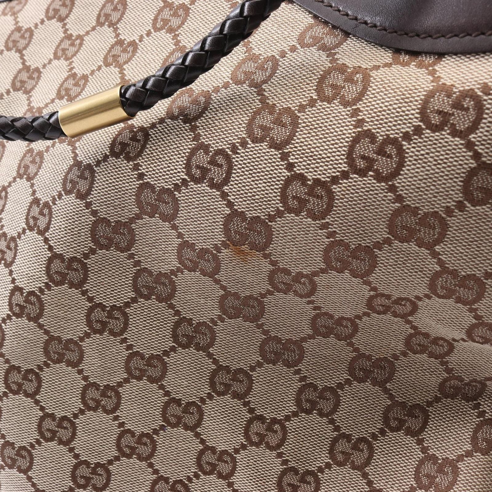 Gucci Tote GG Canvas Beige Dark Brown — view 8