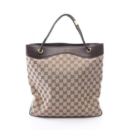 Gucci Tote GG Canvas Beige Dark Brown