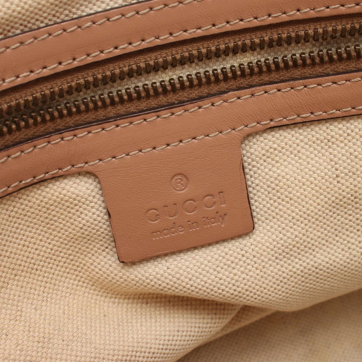 Gucci Tote Scarlet Beige Canvas Leather — view 4