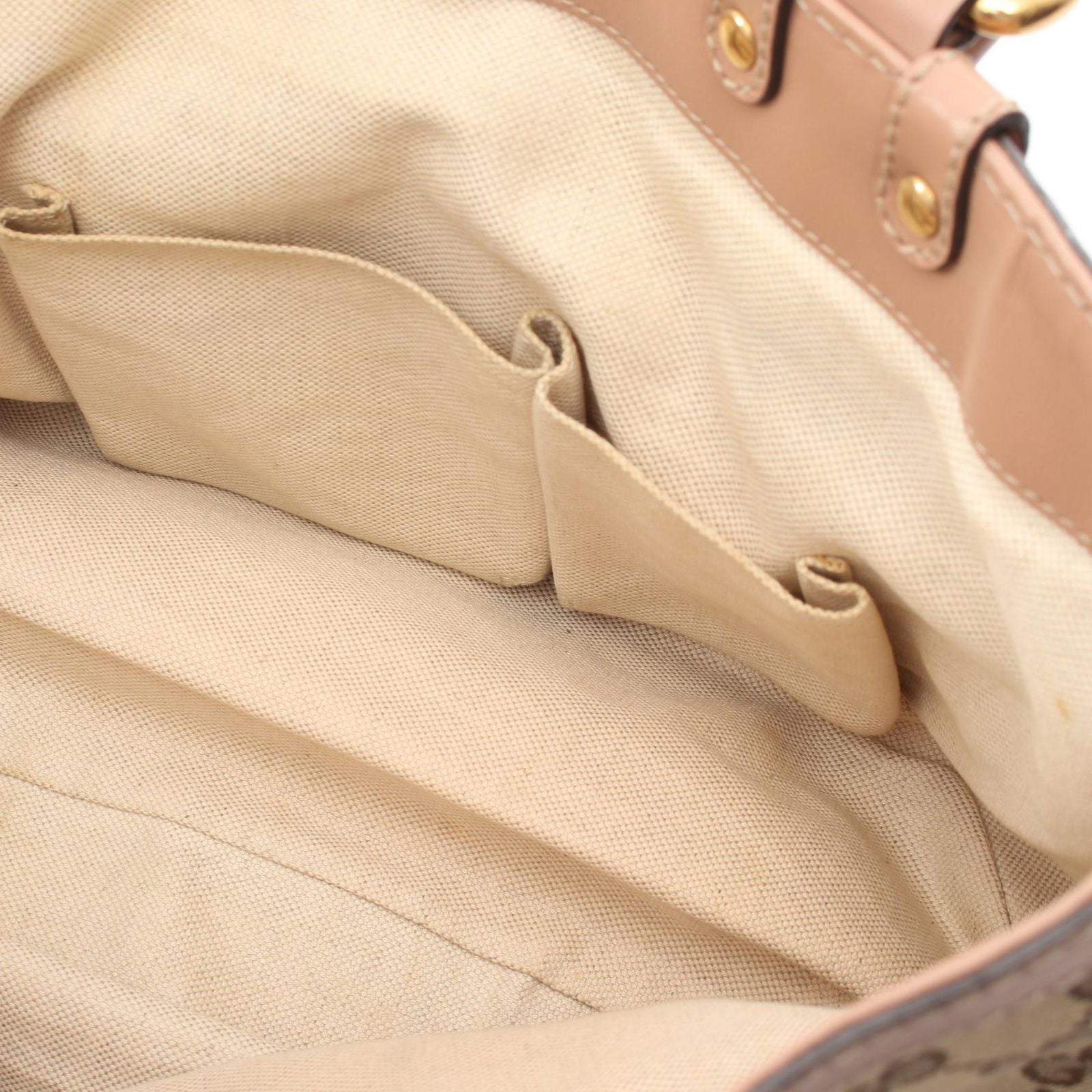 Gucci Tote Scarlet Beige Canvas Leather — view 5