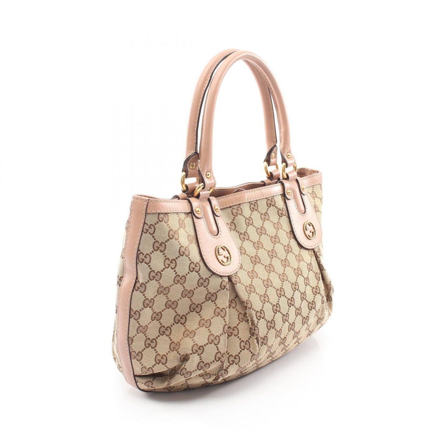 Gucci Tote Scarlet Beige Canvas Leather — view 2