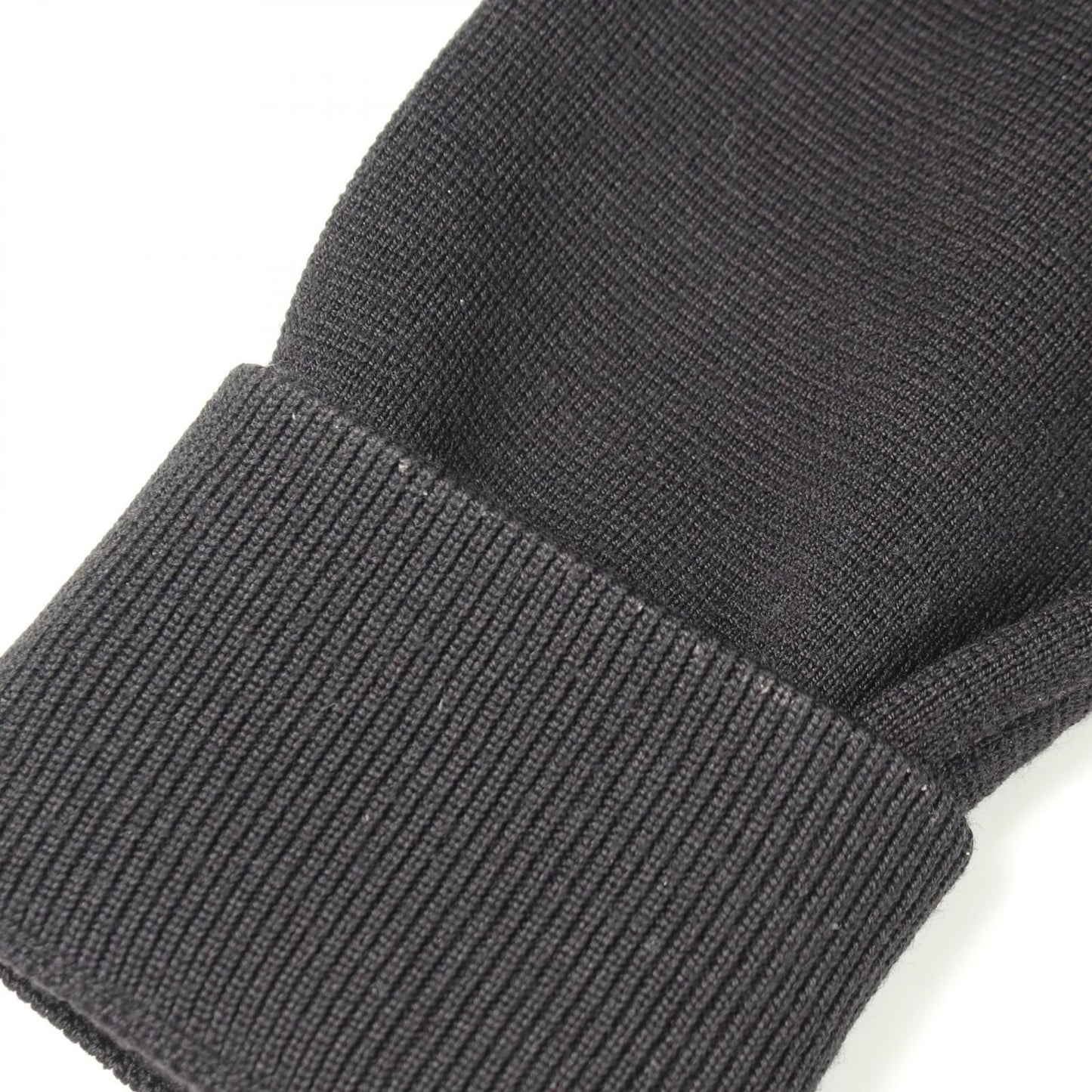Moncler Down Jacket Cardigan Knit Contrast Black Nylon Wool — view 9