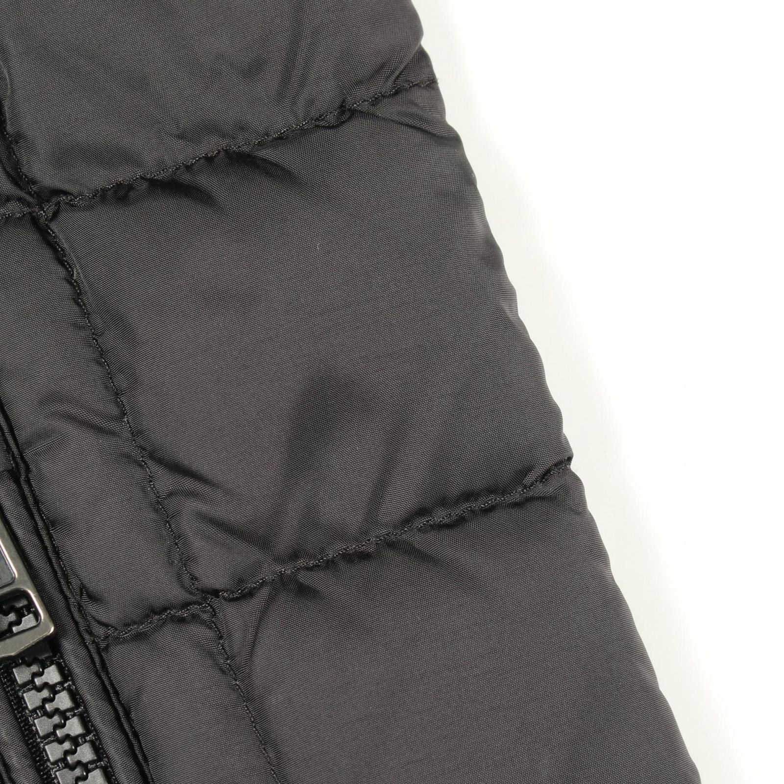 Moncler Down Jacket Cardigan Knit Contrast Black Nylon Wool — view 7