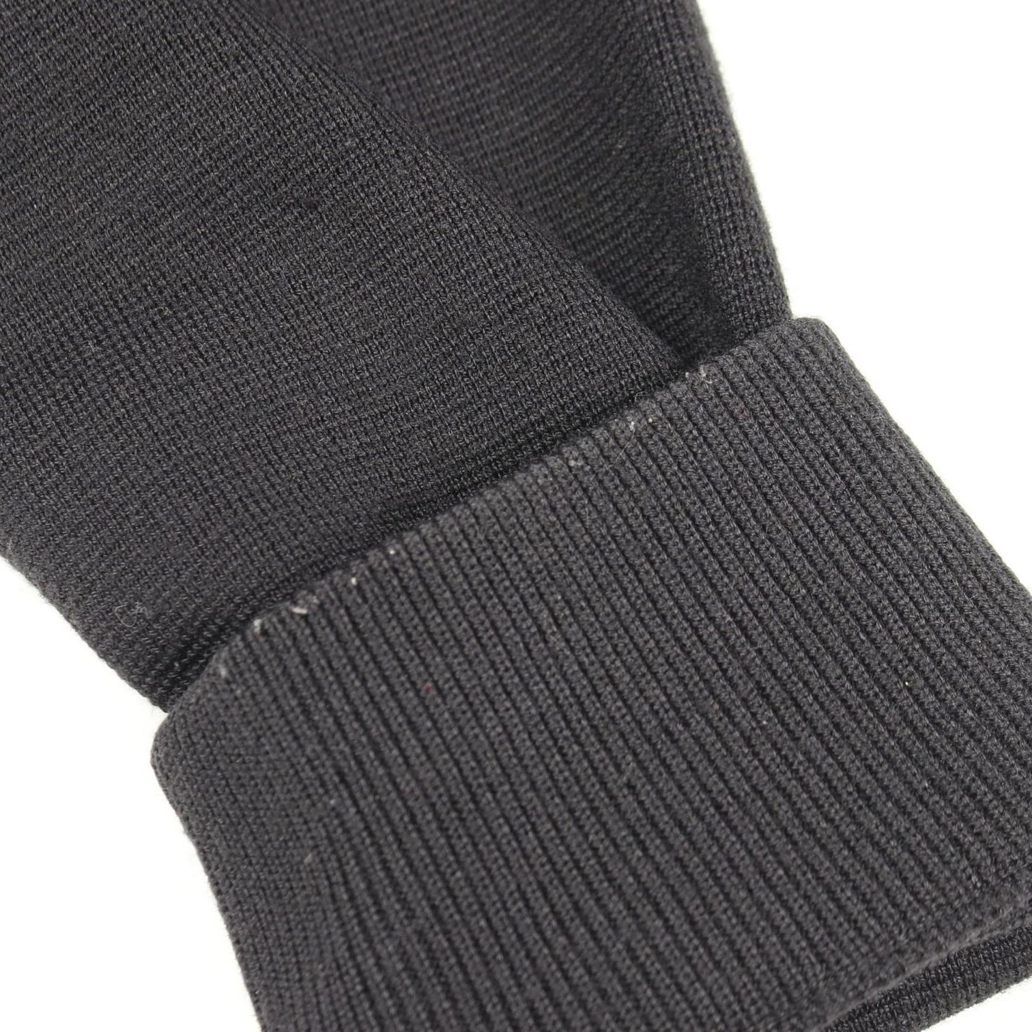 Moncler Down Jacket Cardigan Knit Contrast Black Nylon Wool — view 8