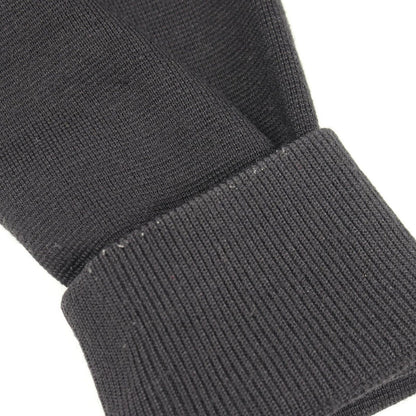 Moncler Down Jacket Cardigan Knit Contrast Black Nylon Wool — view 8