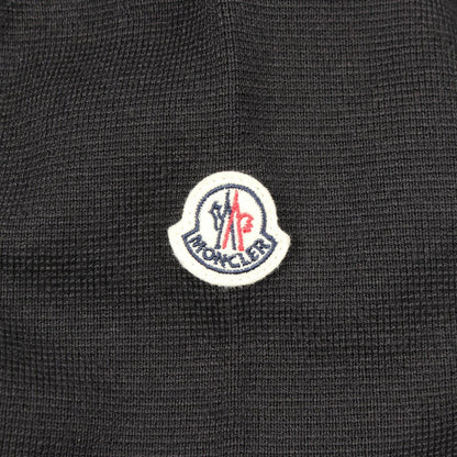 Moncler Down Jacket Cardigan Knit Contrast Black Nylon Wool — view 6